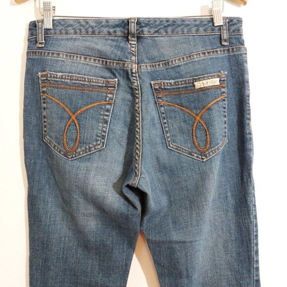 Calvin Klein Medium Wash Flare Jeans Women's Size 6 / 30 - Picture 7 of 12